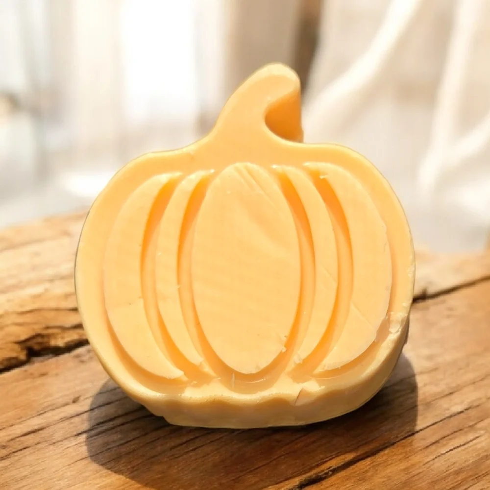 Pumpkin Shaped Goatsmilk Soap, 1 Decorative Bar